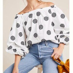 Anthropologie Maeve Cornelia Off-The-Shoulder Blouse